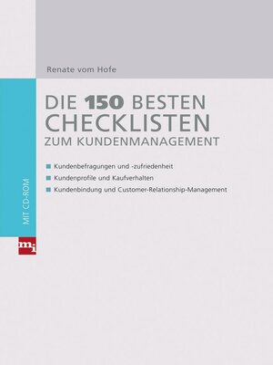 cover image of Die 150 besten Checklisten zum Kundenmanagement